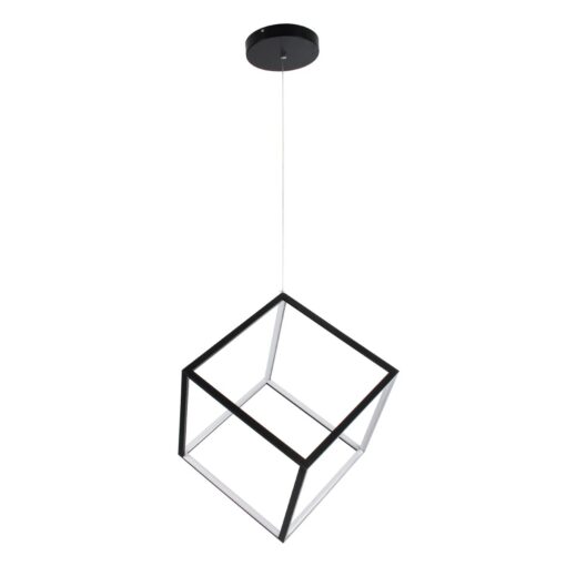 kelvo® KIBOO KLV-101-0261 Κρεμαστό Φωτιστικό Οροφής LED 36W 3600lm 360° AC 220-240V IP20 Ρυθμιζόμενο Λευκό CCT με Χειριστήριο από 2700K έως 6000K Dimmable – Lumileds SMD Chip – Μαύρο Ματ – Μ40 x Π40 x Υ40cm – 3 Χρόνια Εγγύηση