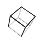 kelvo® KIBOO KLV-101-0261 Κρεμαστό Φωτιστικό Οροφής LED 36W 3600lm 360° AC 220-240V IP20 Ρυθμιζόμενο Λευκό CCT με Χειριστήριο από 2700K έως 6000K Dimmable – Lumileds SMD Chip – Μαύρο Ματ – Μ40 x Π40 x Υ40cm – 3 Χρόνια Εγγύηση