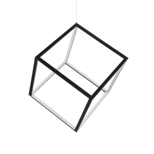 kelvo® KIBOO KLV-101-0261 Κρεμαστό Φωτιστικό Οροφής LED 36W 3600lm 360° AC 220-240V IP20 Ρυθμιζόμενο Λευκό CCT με Χειριστήριο από 2700K έως 6000K Dimmable – Lumileds SMD Chip – Μαύρο Ματ – Μ40 x Π40 x Υ40cm – 3 Χρόνια Εγγύηση