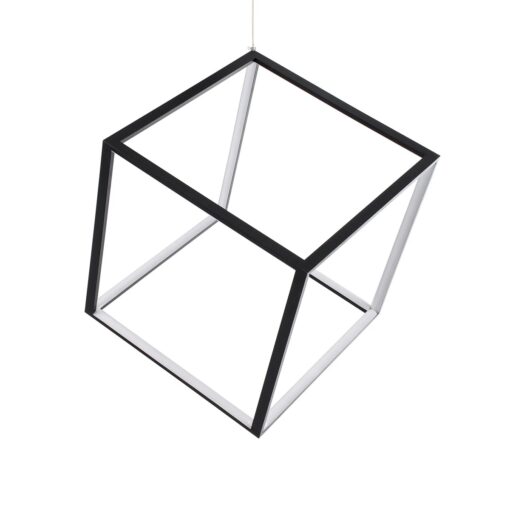 kelvo® KIBOO KLV-101-0261 Κρεμαστό Φωτιστικό Οροφής LED 36W 3600lm 360° AC 220-240V IP20 Ρυθμιζόμενο Λευκό CCT με Χειριστήριο από 2700K έως 6000K Dimmable – Lumileds SMD Chip – Μαύρο Ματ – Μ40 x Π40 x Υ40cm – 3 Χρόνια Εγγύηση