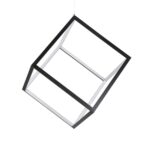 kelvo® KIBOO KLV-101-0261 Κρεμαστό Φωτιστικό Οροφής LED 36W 3600lm 360° AC 220-240V IP20 Ρυθμιζόμενο Λευκό CCT με Χειριστήριο από 2700K έως 6000K Dimmable – Lumileds SMD Chip – Μαύρο Ματ – Μ40 x Π40 x Υ40cm – 3 Χρόνια Εγγύηση
