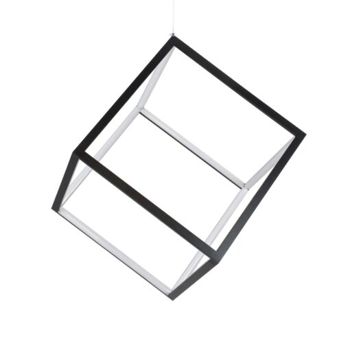kelvo® KIBOO KLV-101-0261 Κρεμαστό Φωτιστικό Οροφής LED 36W 3600lm 360° AC 220-240V IP20 Ρυθμιζόμενο Λευκό CCT με Χειριστήριο από 2700K έως 6000K Dimmable – Lumileds SMD Chip – Μαύρο Ματ – Μ40 x Π40 x Υ40cm – 3 Χρόνια Εγγύηση