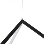 kelvo® KIBOO KLV-101-0261 Κρεμαστό Φωτιστικό Οροφής LED 36W 3600lm 360° AC 220-240V IP20 Ρυθμιζόμενο Λευκό CCT με Χειριστήριο από 2700K έως 6000K Dimmable – Lumileds SMD Chip – Μαύρο Ματ – Μ40 x Π40 x Υ40cm – 3 Χρόνια Εγγύηση