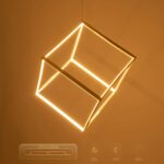 kelvo® KIBOO KLV-101-0262 Κρεμαστό Φωτιστικό Οροφής LED 36W 3600lm 360° AC 220-240V IP20 Ρυθμιζόμενο Λευκό CCT με Χειριστήριο από 2700K έως 6000K Dimmable – Lumileds SMD Chip – Χρυσό Πλατίνα – Μ40 x Π40 x Υ40cm – 3 Χρόνια Εγγύηση