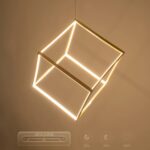 kelvo® KIBOO KLV-101-0262 Κρεμαστό Φωτιστικό Οροφής LED 36W 3600lm 360° AC 220-240V IP20 Ρυθμιζόμενο Λευκό CCT με Χειριστήριο από 2700K έως 6000K Dimmable – Lumileds SMD Chip – Χρυσό Πλατίνα – Μ40 x Π40 x Υ40cm – 3 Χρόνια Εγγύηση