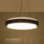 kelvo® BARCHETTA KLV-101-0265 Κρεμαστό Φωτιστικό Οροφής LED 72W 7200lm 120° AC 220-240V IP20 Ρυθμιζόμενο Λευκό CCT με Χειριστήριο από 2700K έως 6000K Dimmable – Lumileds SMD Chip – Μαύρο Ματ – Μ48 x Π48 x Υ8.2cm – 3 Χρόνια Εγγύηση