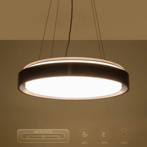 kelvo® BARCHETTA KLV-101-0265 Κρεμαστό Φωτιστικό Οροφής LED 72W 7200lm 120° AC 220-240V IP20 Ρυθμιζόμενο Λευκό CCT με Χειριστήριο από 2700K έως 6000K Dimmable – Lumileds SMD Chip – Μαύρο Ματ – Μ48 x Π48 x Υ8.2cm – 3 Χρόνια Εγγύηση