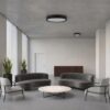kelvo® BARCHETTA KLV-101-0265-V2 Φωτιστικό Οροφής LED 72W 7200lm 120° AC 220-240V IP20 Ρυθμιζόμενο Λευκό CCT με Χειριστήριο από 2700K έως 6000K Dimmable – Lumileds SMD Chip – Μαύρο Ματ – Μ48 x Π48 x Υ8.2cm – 3 Χρόνια Εγγύηση