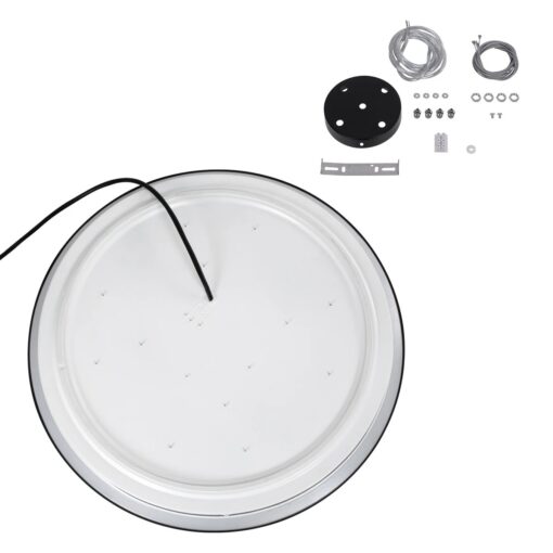 kelvo® BARCHETTA KLV-101-0266 Κρεμαστό Φωτιστικό Οροφής LED 72W 7200lm 120° AC 220-240V IP20 Ρυθμιζόμενο Λευκό CCT με Χειριστήριο από 2700K έως 6000K Dimmable – Lumileds SMD Chip – Μαύρο & Σαμπανιζέ Χρυσό Ματ – Μ48 x Π48 x Υ8.2cm – 3 Χρόνια Εγγύηση