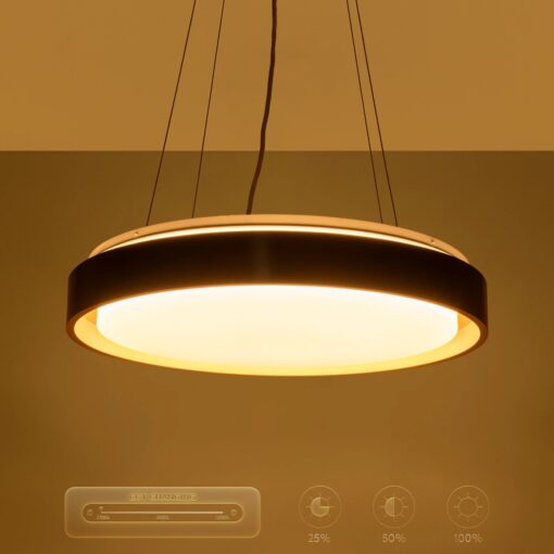 kelvo® BARCHETTA KLV-101-0266 Κρεμαστό Φωτιστικό Οροφής LED 72W 7200lm 120° AC 220-240V IP20 Ρυθμιζόμενο Λευκό CCT με Χειριστήριο από 2700K έως 6000K Dimmable – Lumileds SMD Chip – Μαύρο & Σαμπανιζέ Χρυσό Ματ – Μ48 x Π48 x Υ8.2cm – 3 Χρόνια Εγγύηση
