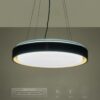 kelvo® BARCHETTA KLV-101-0266 Κρεμαστό Φωτιστικό Οροφής LED 72W 7200lm 120° AC 220-240V IP20 Ρυθμιζόμενο Λευκό CCT με Χειριστήριο από 2700K έως 6000K Dimmable – Lumileds SMD Chip – Μαύρο & Σαμπανιζέ Χρυσό Ματ – Μ48 x Π48 x Υ8.2cm – 3 Χρόνια Εγγύηση