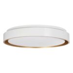 kelvo® BARCHETTA KLV-101-0267 Κρεμαστό Φωτιστικό Οροφής LED 72W 7200lm 120° AC 220-240V IP20 Ρυθμιζόμενο Λευκό CCT με Χειριστήριο από 2700K έως 6000K Dimmable – Lumileds SMD Chip – Λευκό & Σαμπανιζέ Χρυσό Ματ – Μ48 x Π48 x Υ8.2cm – 3 Χρόνια Εγγύηση