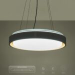 kelvo® BARCHETTA KLV-101-0267 Κρεμαστό Φωτιστικό Οροφής LED 72W 7200lm 120° AC 220-240V IP20 Ρυθμιζόμενο Λευκό CCT με Χειριστήριο από 2700K έως 6000K Dimmable – Lumileds SMD Chip – Λευκό & Σαμπανιζέ Χρυσό Ματ – Μ48 x Π48 x Υ8.2cm – 3 Χρόνια Εγγύηση