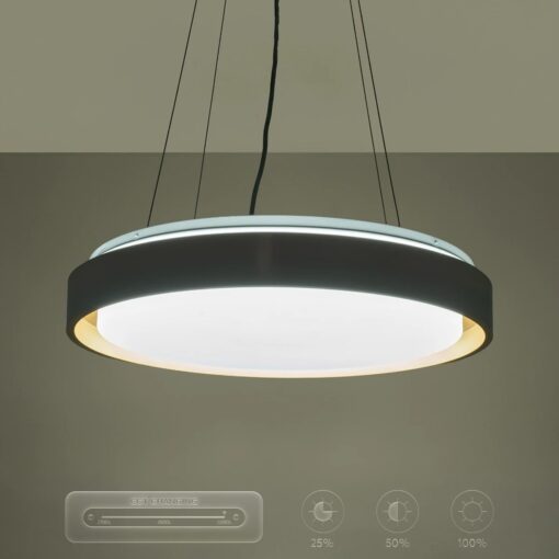 kelvo® BARCHETTA KLV-101-0267 Κρεμαστό Φωτιστικό Οροφής LED 72W 7200lm 120° AC 220-240V IP20 Ρυθμιζόμενο Λευκό CCT με Χειριστήριο από 2700K έως 6000K Dimmable – Lumileds SMD Chip – Λευκό & Σαμπανιζέ Χρυσό Ματ – Μ48 x Π48 x Υ8.2cm – 3 Χρόνια Εγγύηση
