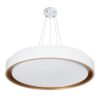 kelvo® BARCHETTA KLV-101-0267 Κρεμαστό Φωτιστικό Οροφής LED 72W 7200lm 120° AC 220-240V IP20 Ρυθμιζόμενο Λευκό CCT με Χειριστήριο από 2700K έως 6000K Dimmable – Lumileds SMD Chip – Λευκό & Σαμπανιζέ Χρυσό Ματ – Μ48 x Π48 x Υ8.2cm – 3 Χρόνια Εγγύηση
