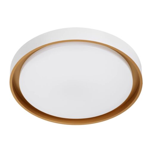 kelvo® BARCHETTA KLV-101-0267 Κρεμαστό Φωτιστικό Οροφής LED 72W 7200lm 120° AC 220-240V IP20 Ρυθμιζόμενο Λευκό CCT με Χειριστήριο από 2700K έως 6000K Dimmable – Lumileds SMD Chip – Λευκό & Σαμπανιζέ Χρυσό Ματ – Μ48 x Π48 x Υ8.2cm – 3 Χρόνια Εγγύηση