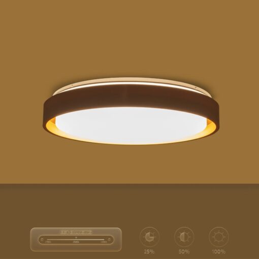 kelvo® BARCHETTA KLV-101-0267-V2 Φωτιστικό Οροφής LED 72W 7200lm 120° AC 220-240V IP20 Ρυθμιζόμενο Λευκό CCT με Χειριστήριο από 2700K έως 6000K Dimmable – Lumileds SMD Chip – Λευκό & Σαμπανιζέ Χρυσό Ματ – Μ48 x Π48 x Υ8.2cm – 3 Χρόνια Εγγύηση