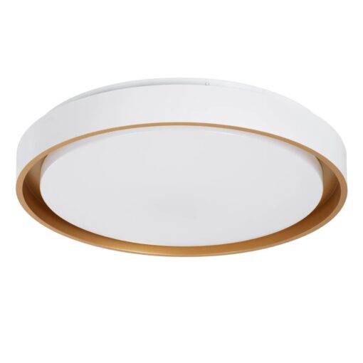 kelvo® BARCHETTA KLV-101-0267-V2 Φωτιστικό Οροφής LED 72W 7200lm 120° AC 220-240V IP20 Ρυθμιζόμενο Λευκό CCT με Χειριστήριο από 2700K έως 6000K Dimmable – Lumileds SMD Chip – Λευκό & Σαμπανιζέ Χρυσό Ματ – Μ48 x Π48 x Υ8.2cm – 3 Χρόνια Εγγύηση