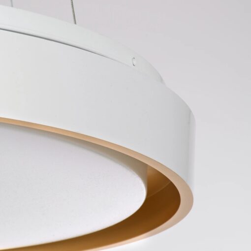 kelvo® BARCHETTA KLV-101-0267-V2 Φωτιστικό Οροφής LED 72W 7200lm 120° AC 220-240V IP20 Ρυθμιζόμενο Λευκό CCT με Χειριστήριο από 2700K έως 6000K Dimmable – Lumileds SMD Chip – Λευκό & Σαμπανιζέ Χρυσό Ματ – Μ48 x Π48 x Υ8.2cm – 3 Χρόνια Εγγύηση