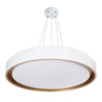 kelvo® BARCHETTA KLV-101-0267-V2 Φωτιστικό Οροφής LED 72W 7200lm 120° AC 220-240V IP20 Ρυθμιζόμενο Λευκό CCT με Χειριστήριο από 2700K έως 6000K Dimmable – Lumileds SMD Chip – Λευκό & Σαμπανιζέ Χρυσό Ματ – Μ48 x Π48 x Υ8.2cm – 3 Χρόνια Εγγύηση
