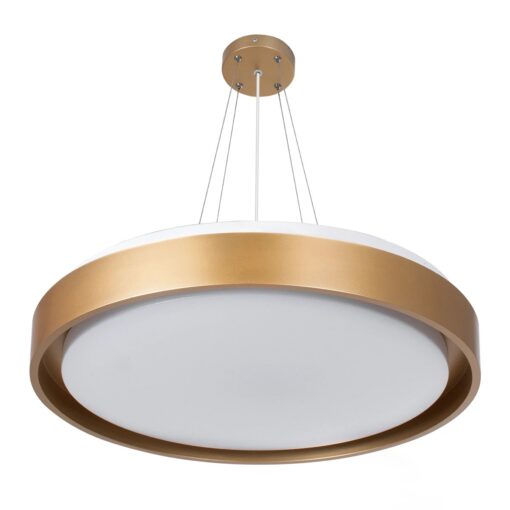 kelvo® BARCHETTA KLV-101-0268-V2 Φωτιστικό Οροφής LED 72W 7200lm 120° AC 220-240V IP20 Ρυθμιζόμενο Λευκό CCT με Χειριστήριο από 2700K έως 6000K Dimmable – Lumileds SMD Chip – Σαμπανιζέ Χρυσό Ματ – Μ48 x Π48 x Υ8.2cm – 3 Χρόνια Εγγύηση