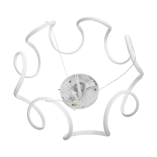 kelvo® TARANTULA KLV-101-0270 Κρεμαστό Φωτιστικό Οροφής LED 120W 12000lm 360° AC 220-240V IP20 Ρυθμιζόμενο Λευκό CCT με Χειριστήριο από 2700K έως 6000K Dimmable – Lumileds SMD Chip – Λευκό Ματ – Μ78 x Π78 x Υ31.5cm – 3 Χρόνια Εγγύηση