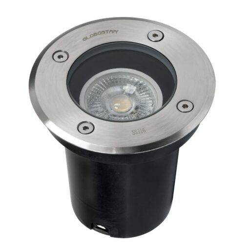 kelvo® KERIA KLV-101-0275 Χωνευτό Φωτιστικό Σποτ Δαπέδου για Λάμπα MR16 με Ντουί GU10 AC 220-240V Αδιάβροχο IP68 IK09 – Ανοξείδωτο Ατσάλι SS316 – Μ11 x Π11 x Υ11.5cm / Q10.4cm