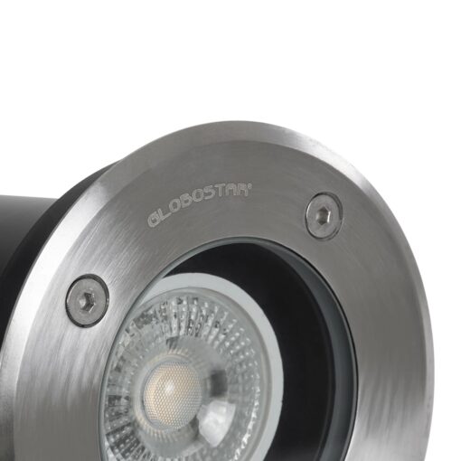 kelvo® KERIA KLV-101-0275 Χωνευτό Φωτιστικό Σποτ Δαπέδου για Λάμπα MR16 με Ντουί GU10 AC 220-240V Αδιάβροχο IP68 IK09 – Ανοξείδωτο Ατσάλι SS316 – Μ11 x Π11 x Υ11.5cm / Q10.4cm