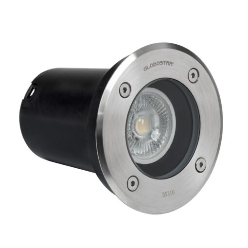 kelvo® KERIA KLV-101-0275 Χωνευτό Φωτιστικό Σποτ Δαπέδου για Λάμπα MR16 με Ντουί GU10 AC 220-240V Αδιάβροχο IP68 IK09 – Ανοξείδωτο Ατσάλι SS316 – Μ11 x Π11 x Υ11.5cm / Q10.4cm