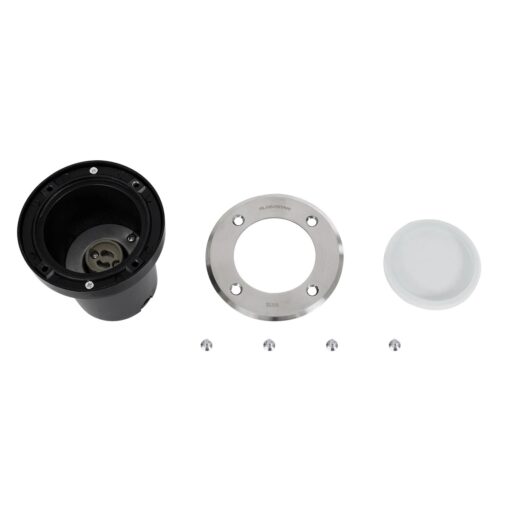 kelvo® KERIA KLV-101-0275 Χωνευτό Φωτιστικό Σποτ Δαπέδου για Λάμπα MR16 με Ντουί GU10 AC 220-240V Αδιάβροχο IP68 IK09 – Ανοξείδωτο Ατσάλι SS316 – Μ11 x Π11 x Υ11.5cm / Q10.4cm