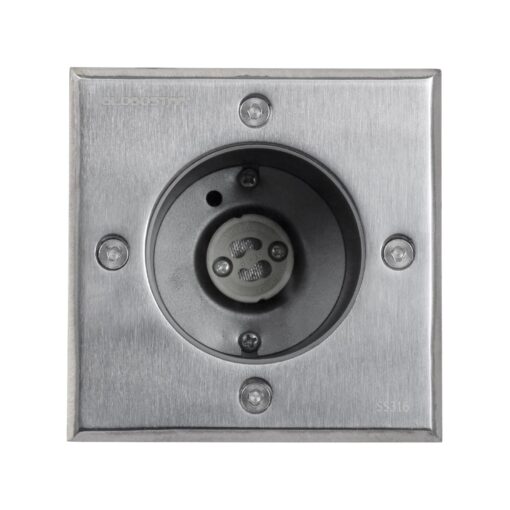 kelvo® KERIA KLV-101-0276 Χωνευτό Φωτιστικό Σποτ Δαπέδου για Λάμπα MR16 με Ντουί GU10 AC 220-240V Αδιάβροχο IP68 IK09 – Ανοξείδωτο Ατσάλι SS316 – Μ11 x Π11 x Υ11.5cm / Q10.4cm