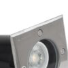 kelvo® KERIA KLV-101-0276 Χωνευτό Φωτιστικό Σποτ Δαπέδου για Λάμπα MR16 με Ντουί GU10 AC 220-240V Αδιάβροχο IP68 IK09 – Ανοξείδωτο Ατσάλι SS316 – Μ11 x Π11 x Υ11.5cm / Q10.4cm