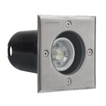 kelvo® KERIA KLV-101-0276 Χωνευτό Φωτιστικό Σποτ Δαπέδου για Λάμπα MR16 με Ντουί GU10 AC 220-240V Αδιάβροχο IP68 IK09 – Ανοξείδωτο Ατσάλι SS316 – Μ11 x Π11 x Υ11.5cm / Q10.4cm