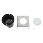 kelvo® KERIA KLV-101-0276 Χωνευτό Φωτιστικό Σποτ Δαπέδου για Λάμπα MR16 με Ντουί GU10 AC 220-240V Αδιάβροχο IP68 IK09 – Ανοξείδωτο Ατσάλι SS316 – Μ11 x Π11 x Υ11.5cm / Q10.4cm