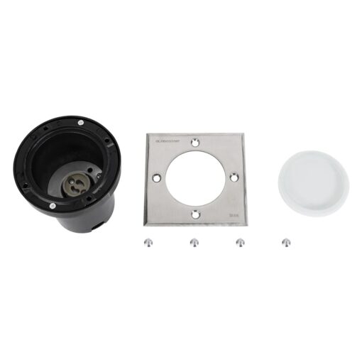 kelvo® KERIA KLV-101-0276 Χωνευτό Φωτιστικό Σποτ Δαπέδου για Λάμπα MR16 με Ντουί GU10 AC 220-240V Αδιάβροχο IP68 IK09 – Ανοξείδωτο Ατσάλι SS316 – Μ11 x Π11 x Υ11.5cm / Q10.4cm