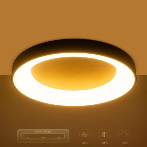 kelvo® SALEM KLV-101-0277 Φωτιστικό Οροφής LED 75W 7500lm 120° AC 220-240V IP20 Ρυθμιζόμενο Λευκό CCT με Χειριστήριο από 2700K έως 6000K Dimmable – Lumileds SMD Chip – Μαύρο Ματ – Μ45 x Π45 x Υ9.5cm – 3 Χρόνια Εγγύηση
