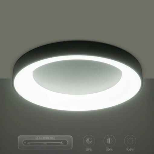 kelvo® SALEM KLV-101-0277 Φωτιστικό Οροφής LED 75W 7500lm 120° AC 220-240V IP20 Ρυθμιζόμενο Λευκό CCT με Χειριστήριο από 2700K έως 6000K Dimmable – Lumileds SMD Chip – Μαύρο Ματ – Μ45 x Π45 x Υ9.5cm – 3 Χρόνια Εγγύηση