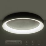 kelvo® SALEM KLV-101-0280 Φωτιστικό Οροφής LED 75W 7500lm 120° AC 220-240V IP20 Ρυθμιζόμενο Λευκό CCT με Χειριστήριο από 2700K έως 6000K Dimmable – Lumileds SMD Chip – Καφέ Ματ – Μ45 x Π45 x Υ9.5cm – 3 Χρόνια Εγγύηση