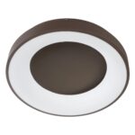 kelvo® SALEM KLV-101-0280 Φωτιστικό Οροφής LED 75W 7500lm 120° AC 220-240V IP20 Ρυθμιζόμενο Λευκό CCT με Χειριστήριο από 2700K έως 6000K Dimmable – Lumileds SMD Chip – Καφέ Ματ – Μ45 x Π45 x Υ9.5cm – 3 Χρόνια Εγγύηση