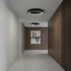 kelvo® SALEM KLV-101-0281 Φωτιστικό Οροφής LED 105W 10500lm 120° AC 220-240V IP20 Ρυθμιζόμενο Λευκό CCT με Χειριστήριο από 2700K έως 6000K Dimmable – Lumileds SMD Chip – Μαύρο Ματ – Μ60 x Π60 x Υ9.5cm – 3 Χρόνια Εγγύηση
