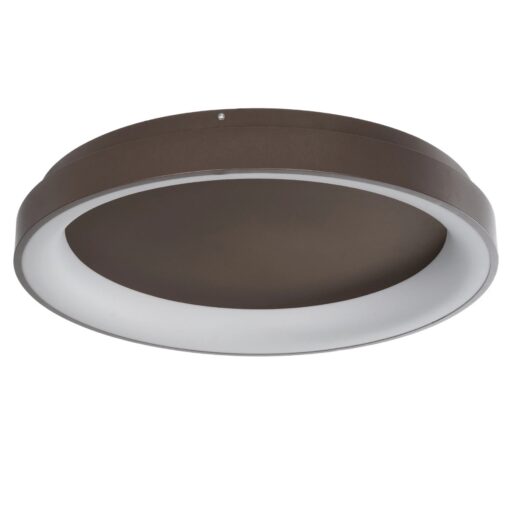kelvo® SALEM KLV-101-0284 Φωτιστικό Οροφής LED 105W 10500lm 120° AC 220-240V IP20 Ρυθμιζόμενο Λευκό CCT με Χειριστήριο από 2700K έως 6000K Dimmable – Lumileds SMD Chip – Καφέ Ματ – Μ60 x Π60 x Υ9.5cm – 3 Χρόνια Εγγύηση