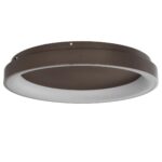 kelvo® SALEM KLV-101-0284 Φωτιστικό Οροφής LED 105W 10500lm 120° AC 220-240V IP20 Ρυθμιζόμενο Λευκό CCT με Χειριστήριο από 2700K έως 6000K Dimmable – Lumileds SMD Chip – Καφέ Ματ – Μ60 x Π60 x Υ9.5cm – 3 Χρόνια Εγγύηση
