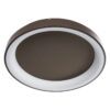 kelvo® SALEM KLV-101-0284 Φωτιστικό Οροφής LED 105W 10500lm 120° AC 220-240V IP20 Ρυθμιζόμενο Λευκό CCT με Χειριστήριο από 2700K έως 6000K Dimmable – Lumileds SMD Chip – Καφέ Ματ – Μ60 x Π60 x Υ9.5cm – 3 Χρόνια Εγγύηση