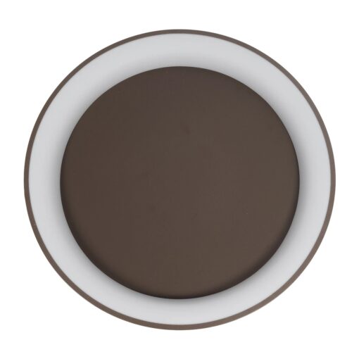 kelvo® SALEM KLV-101-0284 Φωτιστικό Οροφής LED 105W 10500lm 120° AC 220-240V IP20 Ρυθμιζόμενο Λευκό CCT με Χειριστήριο από 2700K έως 6000K Dimmable – Lumileds SMD Chip – Καφέ Ματ – Μ60 x Π60 x Υ9.5cm – 3 Χρόνια Εγγύηση