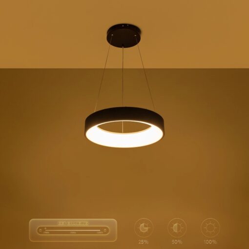 kelvo® SALEM KLV-101-0285 Κρεμαστό Φωτιστικό Οροφής LED 75W 7500lm 120° AC 220-240V IP20 Ρυθμιζόμενο Λευκό CCT με Χειριστήριο από 2700K έως 6000K Dimmable – Lumileds SMD Chip – Μαύρο Ματ – Μ45 x Π45 x Υ6cm – 3 Χρόνια Εγγύηση