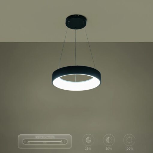 kelvo® SALEM KLV-101-0285 Κρεμαστό Φωτιστικό Οροφής LED 75W 7500lm 120° AC 220-240V IP20 Ρυθμιζόμενο Λευκό CCT με Χειριστήριο από 2700K έως 6000K Dimmable – Lumileds SMD Chip – Μαύρο Ματ – Μ45 x Π45 x Υ6cm – 3 Χρόνια Εγγύηση