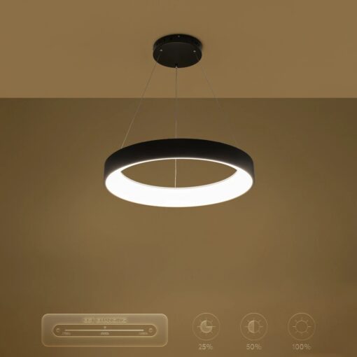 kelvo® SALEM KLV-101-0289 Κρεμαστό Φωτιστικό Οροφής LED 105W 10500lm 120° AC 220-240V IP20 Ρυθμιζόμενο Λευκό CCT με Χειριστήριο από 2700K έως 6000K Dimmable – Lumileds SMD Chip – Μαύρο Ματ – Μ60 x Π60 x Υ6cm – 3 Χρόνια Εγγύηση
