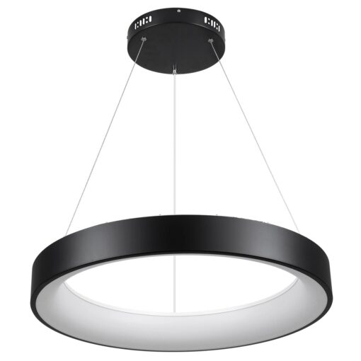 kelvo® SALEM KLV-101-0289 Κρεμαστό Φωτιστικό Οροφής LED 105W 10500lm 120° AC 220-240V IP20 Ρυθμιζόμενο Λευκό CCT με Χειριστήριο από 2700K έως 6000K Dimmable – Lumileds SMD Chip – Μαύρο Ματ – Μ60 x Π60 x Υ6cm – 3 Χρόνια Εγγύηση