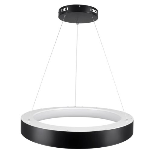 kelvo® SALEM KLV-101-0289 Κρεμαστό Φωτιστικό Οροφής LED 105W 10500lm 120° AC 220-240V IP20 Ρυθμιζόμενο Λευκό CCT με Χειριστήριο από 2700K έως 6000K Dimmable – Lumileds SMD Chip – Μαύρο Ματ – Μ60 x Π60 x Υ6cm – 3 Χρόνια Εγγύηση
