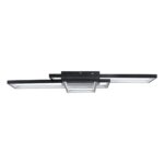 kelvo® QUADRA KLV-101-0293 Φωτιστικό Οροφής LED 100W 10000lm 120° AC 220-240V IP20 Ρυθμιζόμενο Λευκό CCT με Χειριστήριο από 2700K έως 6000K Dimmable – Lumileds SMD Chip – Μαύρο Ματ – Μ85 x Π45 x Υ9cm – 3 Χρόνια Εγγύηση